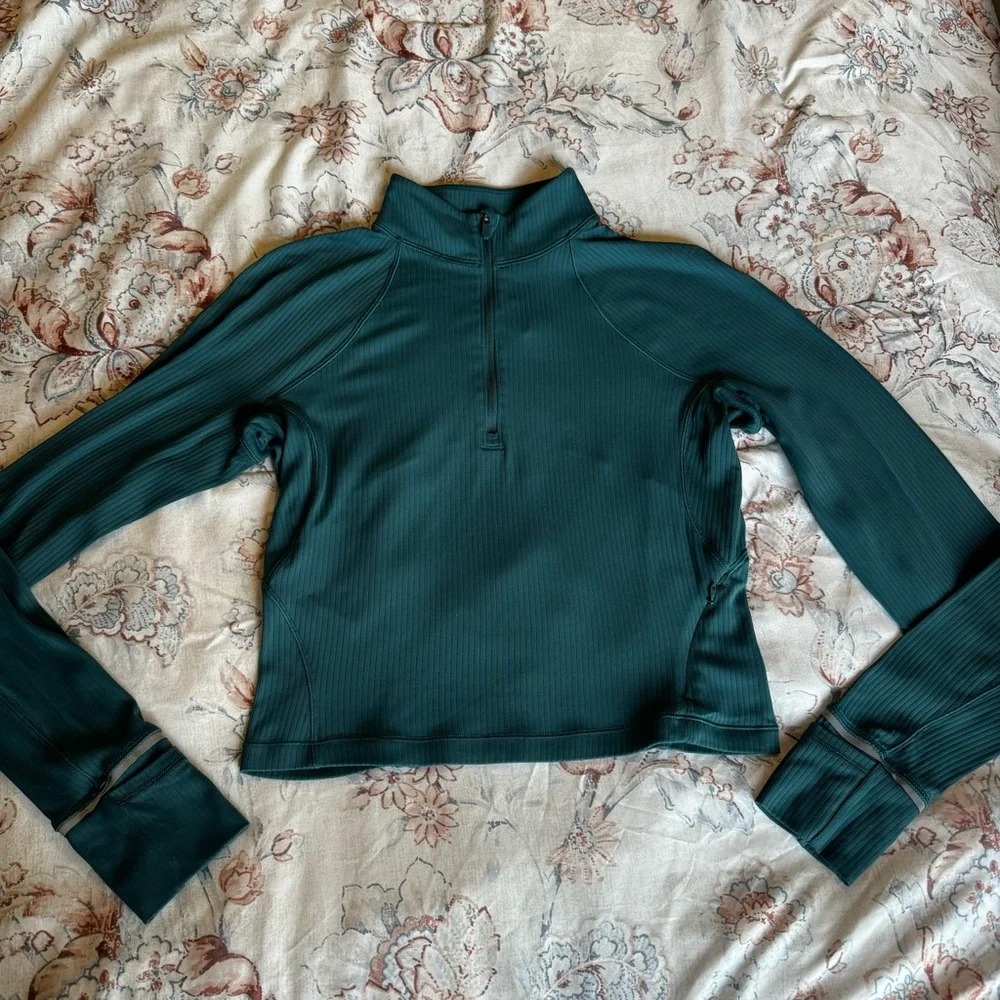 Lululemon Its Rulu Run Ribbed
Cropped Half Zip 🦋 - Picture 7 of 14